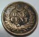 1863 Indian Head Cent Coin One Penny (322b) Small Cents photo 1