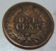 1875 Indian Head Cent Coin One Penny (322n) Small Cents photo 1