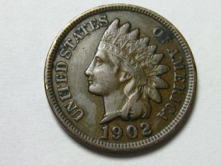 1902,  Indian Head Cent,  Very Sharp Coin photo