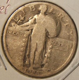 1928 - P Standing Liberty Silver Quarter Vg photo
