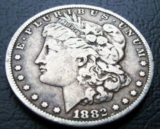 1882 Morgan Silver Dollar Coin photo