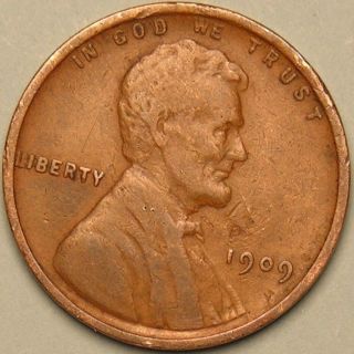 1909 P Lincoln Wheat Penny,  Cent Ab 33 photo