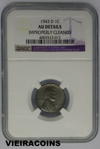 1943 - D Steel - Wwii Era - Lincoln 1c - Certified By: Ngc Au Details - 1012 photo