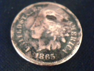 1865 Indian Wheat 1c Coin Ungraded Uncertified photo