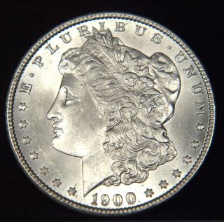 1900 - O Morgan Silver Dollar Choice Bu (c1010) photo