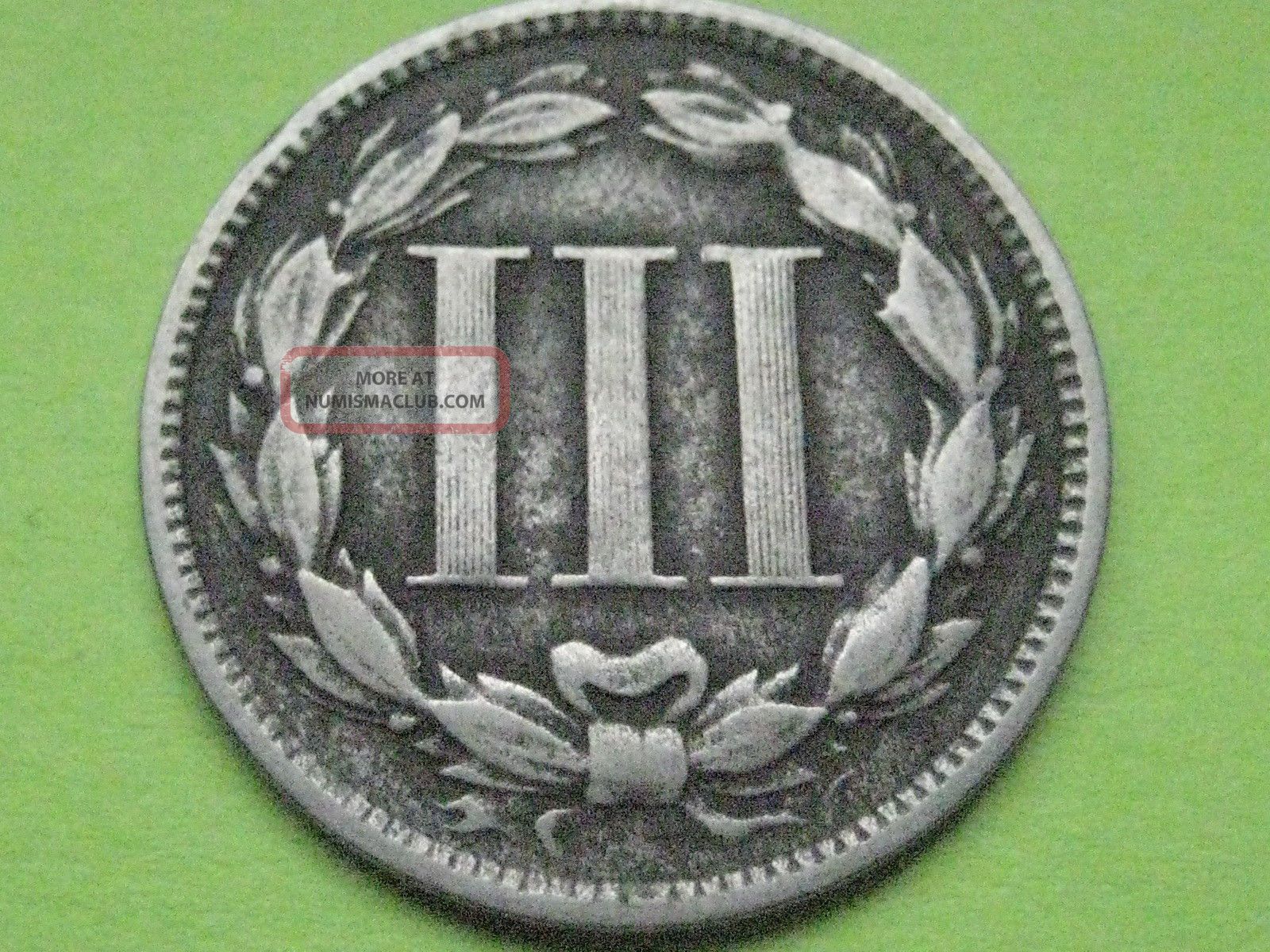 1868 Three 3 Cent Nickel - Vg/very Good Details