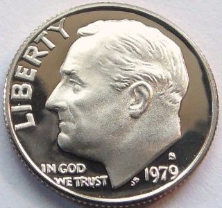 1979 - S Gem Proof Roosevelt Dime.  Type One. . photo