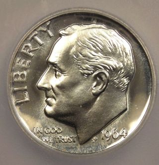 1964 Proof Roosevelt Silver Dime Icg Pr70 - Top Grade photo