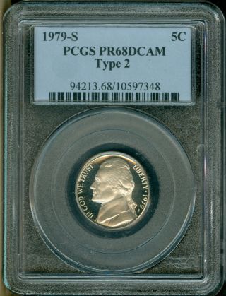 1979 - S Jefferson Nickel Pr68 Dcam Type 2 Pcgs Proof photo