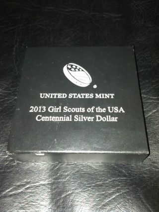 United States 2013 Girl Scouts Of The Usa Centennial Silver Dollar In Case photo