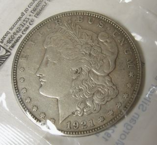 1921 D Morgan One Silver Dollar Circulated Littleton Package Denver 1 Coin photo