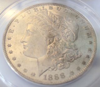 1888 - O Morgan Silver Dollar Coin Anacs Ms64 Coin photo