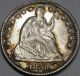1858 Seated Liberty Half Dime Bu+ With Album Tone Very Pretty Coin Half Dimes photo 1