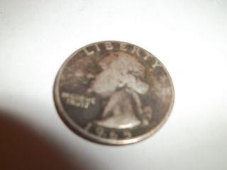 1965 Washington Quarter Clad Layer Error Coin $0.  25 photo