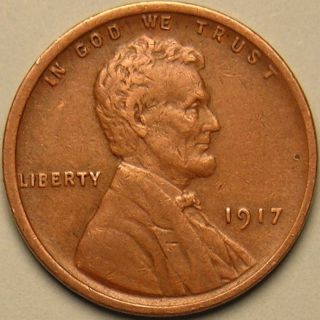 1917 P Lincoln Wheat Penny,  Ab - 319 photo