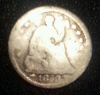 Rare 1853 Seated Liberty Dime And A 1912 S Morgan Dime Read Details photo