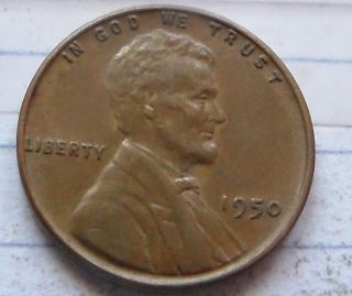 1950 P Circulated Lincoln Wheat Cent. . photo