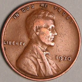 1930 P Lincoln Wheat Penny,  Jc 54 photo