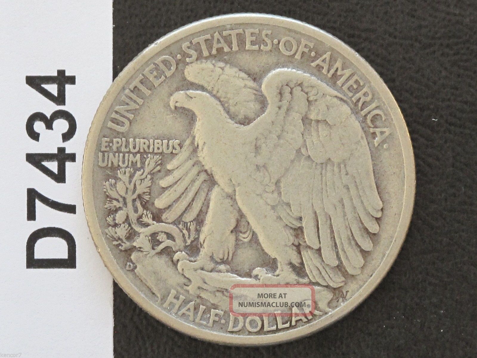 1938 D Walking Liberty Half Dollar D7434