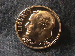 1964 Silver Roosevelt Dime Gem Proof Coin photo