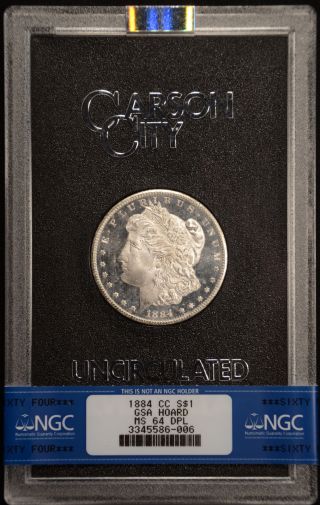 1884 - Cc $1 Gsa Hoard Dm Morgan Silver Dollar Ngc Ms64 Dpl photo