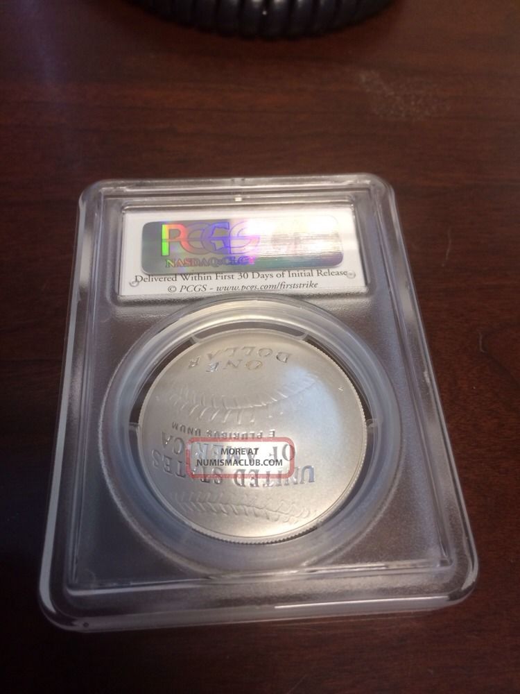 2014 - P $1 Baseball Hall Of Fame Silver Dollar Proof Coin Pr70 Dcam