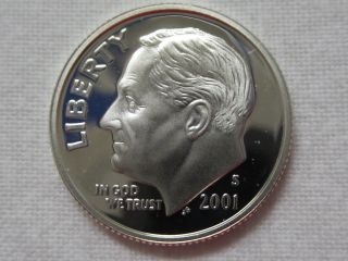 2001 S Gem Proof Roosevelt Dime - 90% Silver photo
