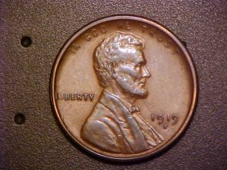 1919 - S Lincoln Cent - Gorgeous Choice Bu Brown - Better Date - photo