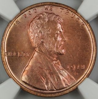 1918 - D Lincoln Wheat Cent Penny 1c,  Ngc Unc Details,  Example photo