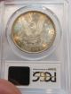 1883 - O Morgan Silver Dollar Graded By Pcgs Ms 64 Iridescent Toning Dollars photo 1