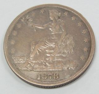 1878 - S Us Silver Trade Dollar 