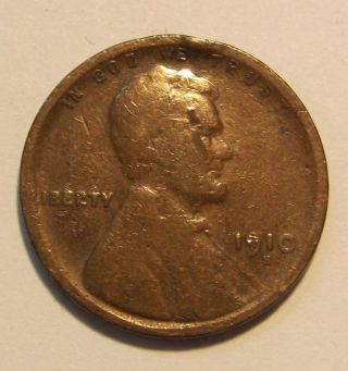 1910 - S Lincoln Wheat Cent Key Date Coin photo