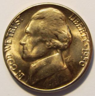 1950 - D Jefferson Nickel Bu Coin photo