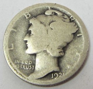 1921 Mercury Dime Key Date Coin photo
