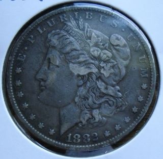 1882 (p) Morgan Silver Dollar Fine To Very Fine Problem - photo