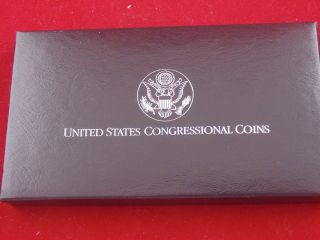Us Commemorative Coin,  1989 Us Congressional Silver Dollar Proof photo