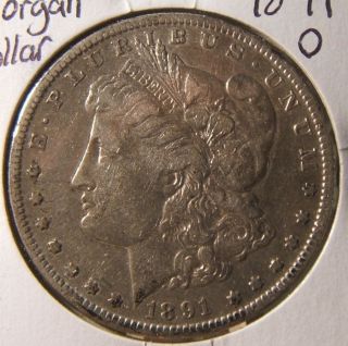 1891 - O Morgan Silver Dollar Vf - Xf photo
