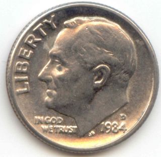 Usa 1984d American Dime 10c Ten Cent Piece Roosevelt 1984 D Exact Coin photo