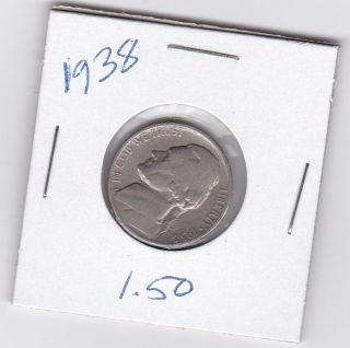 1938 Jefferson Nickel Coin photo