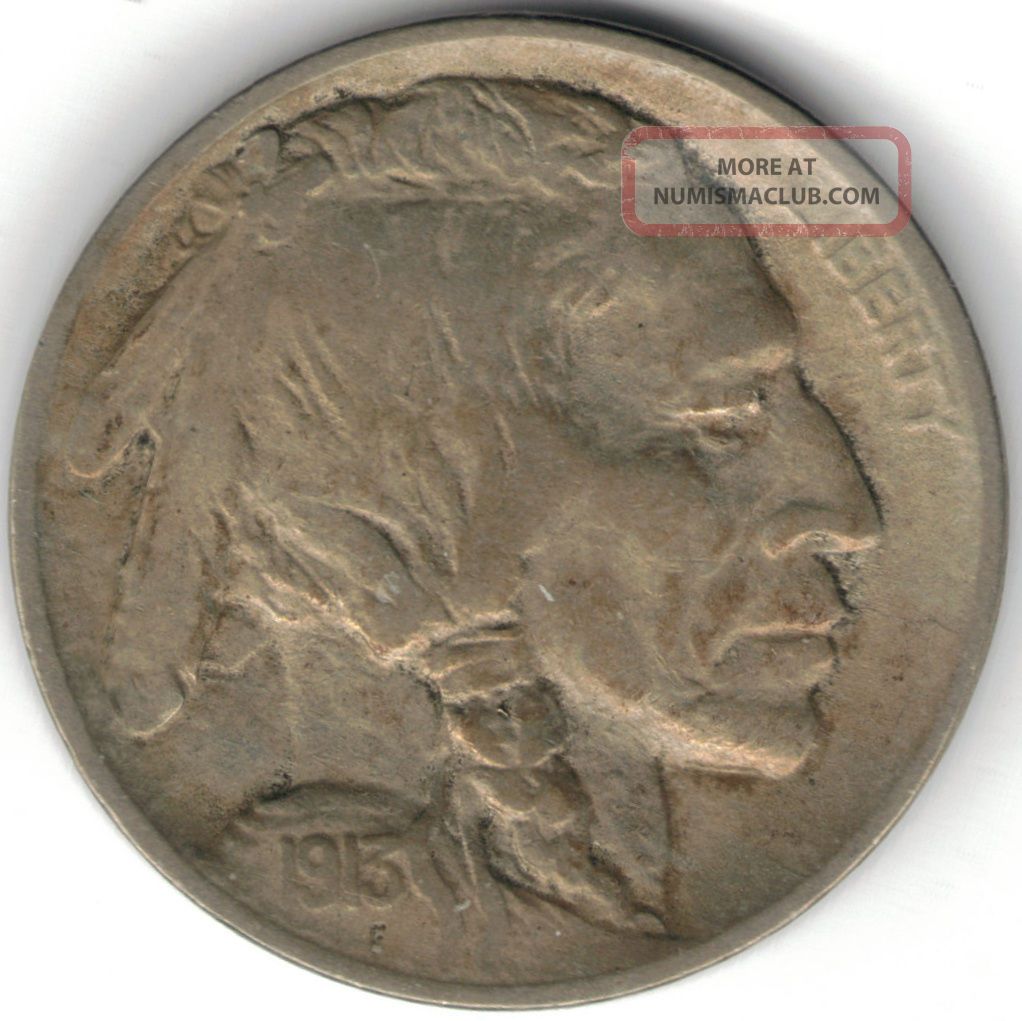 Tmm 1913 T1 Buffalo Nickel Uncertified Coin Ef