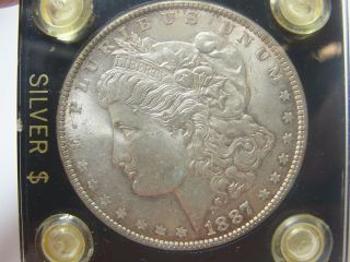 1887 Morgan $1 Dollar 90% Silver Coin photo