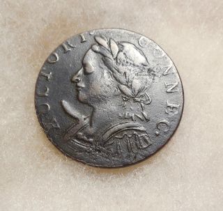 1787 Connecticut - M 4 - L Horned Variety - Looking Colonial Coin photo