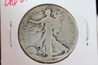 1927 - S 50c Walking Liberty Half Dollar Fair Early Date Circulated Coin 4686 photo
