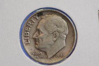 1947 10c Roosevelt Dime Average Circulated Coin 9504 photo