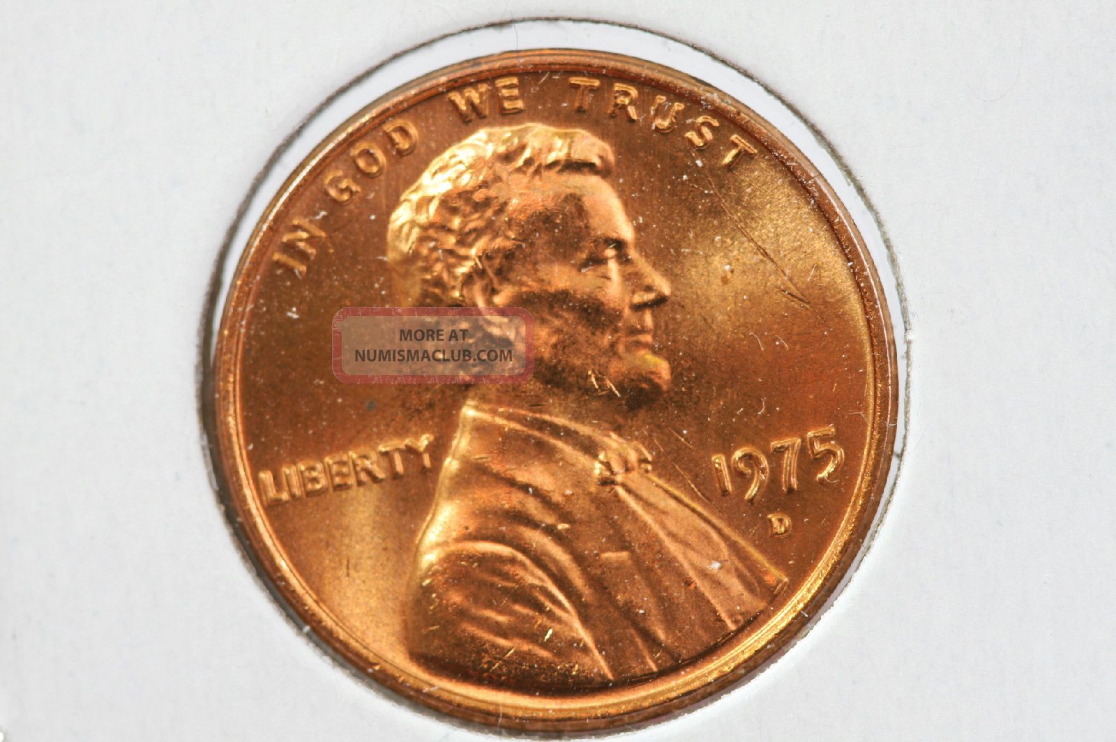 1975 D 1c Lincoln Memorial Cents Brilliant Uncirculated Red 1975-d-1c-lincoln-memorial-cents-brilliant-uncirculated-red