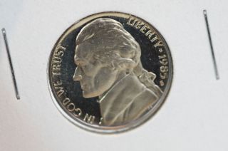 1985 - S 5c Jefferson Proof Nickel Gem Brilliant Uncirculated Proof Coin photo