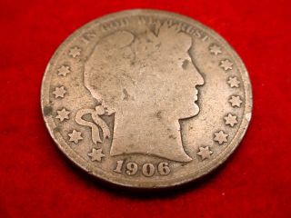 1906 - O Barber Half Dollar Great Coin 8 photo