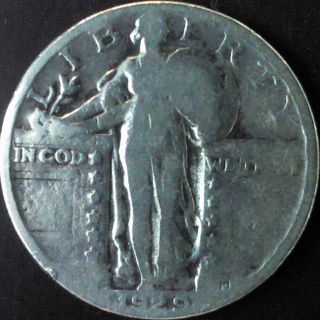 1929 Standing Liberty Quarter.  @ 90% Silver Coin photo
