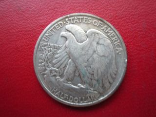 Walking Liberty Half Dollar 1947.  Silver Old Coin photo