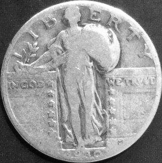1930 Standing Liberty Quarter.  90% Silver Coin photo